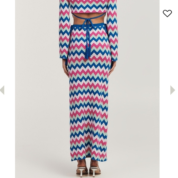 NWT Charlie Holiday 2 Pieces Set Candice Maxi Skirt and Top Size US 4 - Picture 3 of 12